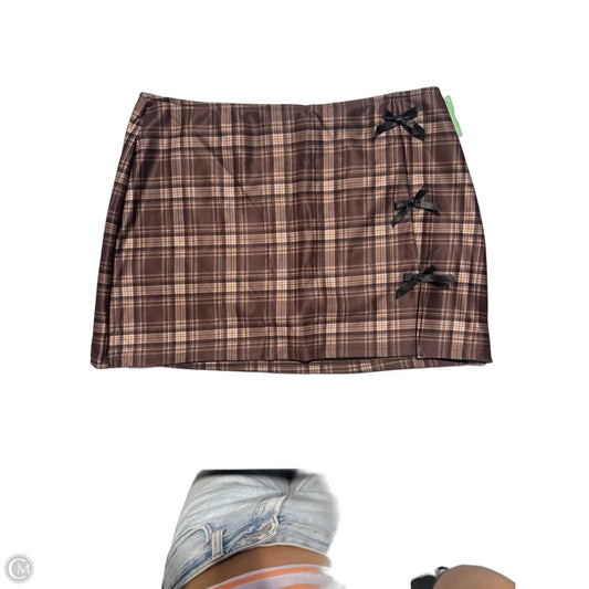 Skirt Mini & Short By Cmc In Brown, Size: Xl