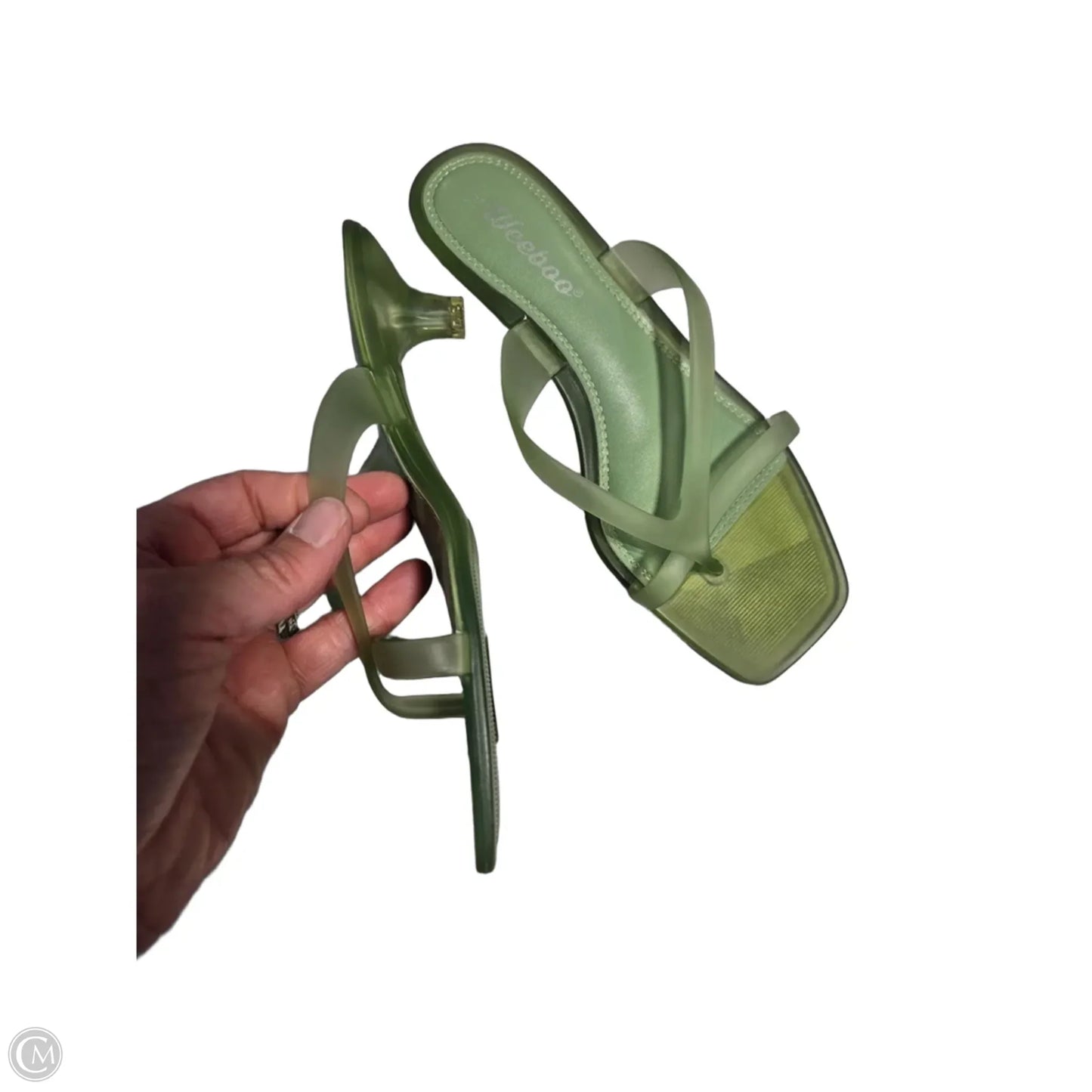 Shoes Heels Kitten By Cmc In Green, Size: 7