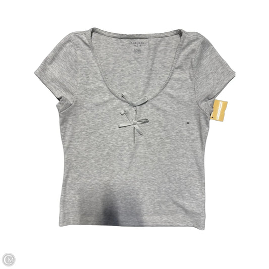 Top Short Sleeve By American Eagle In Grey, Size: Xl