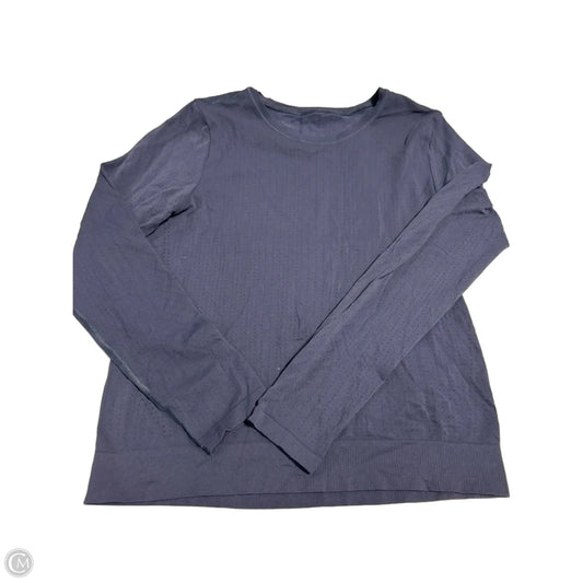 Athletic Top Long Sleeve Collar By Athleta In Navy, Size: M