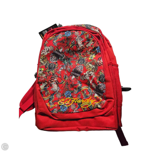 Backpack By Ed Hardy, Size: Medium