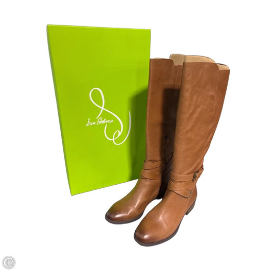 Boots Knee Heels By Sam Edelman In Tan, Size: 9