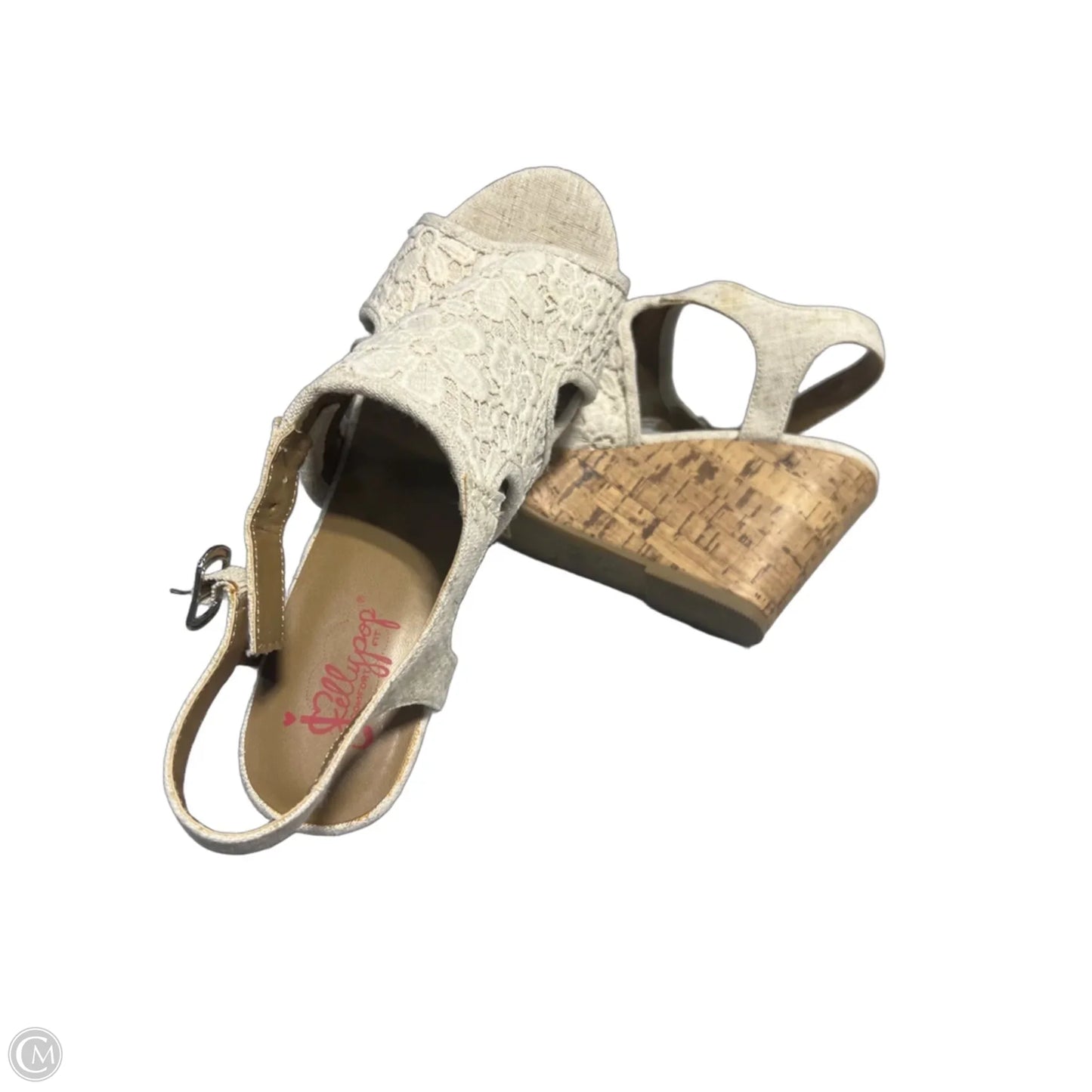 Shoes Heels Wedge By Jelly Pop In Brown & White, Size: 10