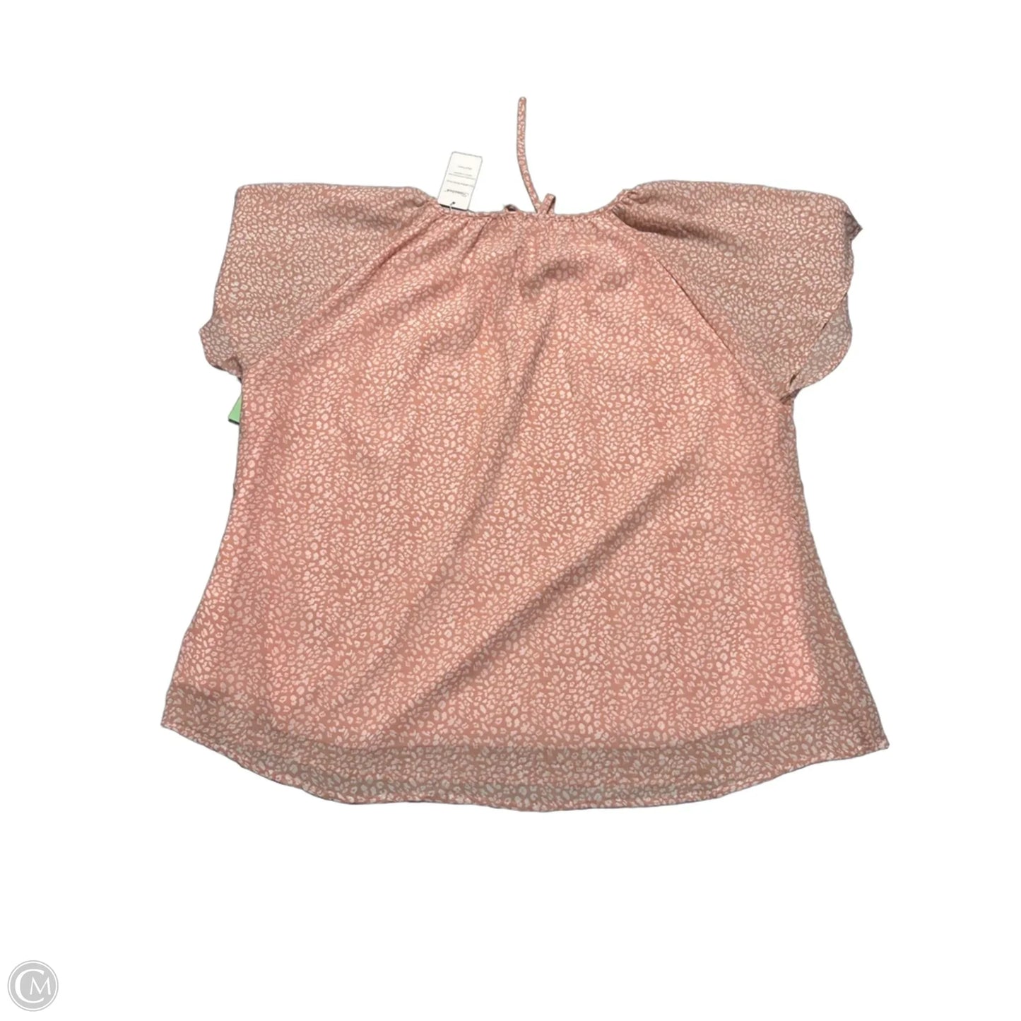 Blouse Short Sleeve By Cmc In Pink, Size: Xxl