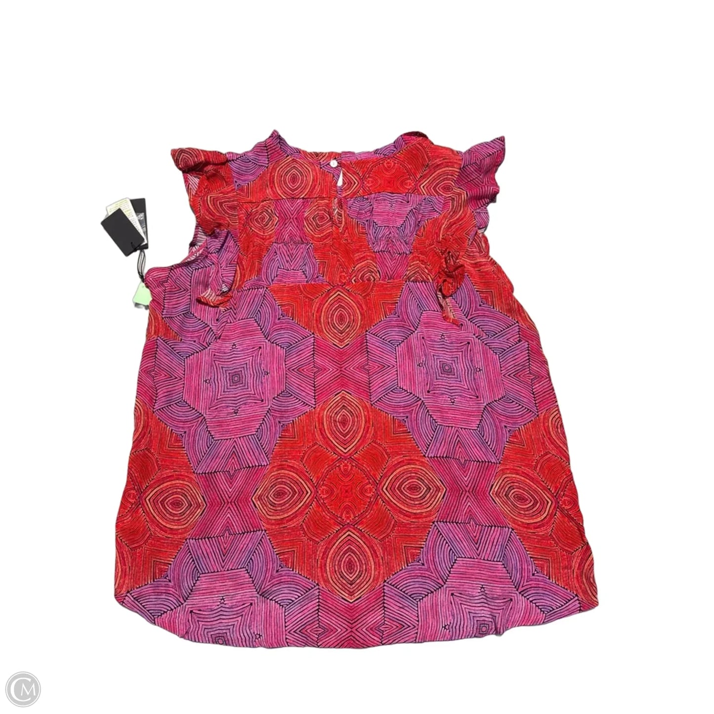 Blouse Sleeveless By Cmc In Pink & Red, Size: Xxl