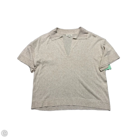 Top Short Sleeve By Max Studio In Cream, Size: M