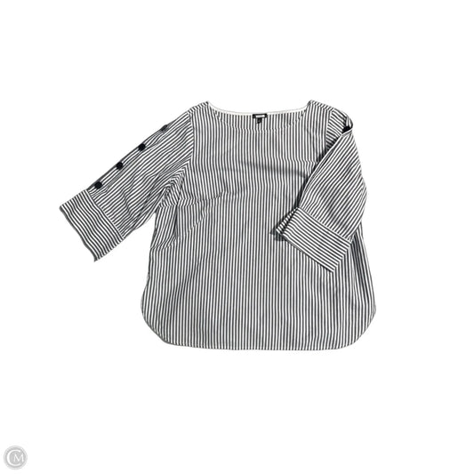 Blouse 3/4 Sleeve By Talbots In Striped Pattern, Size: 1x
