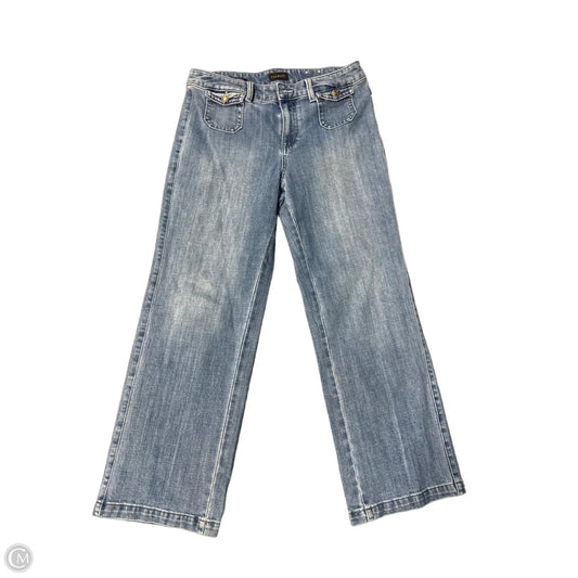 Jeans Wide Leg By Talbots In Blue Denim, Size: 8p
