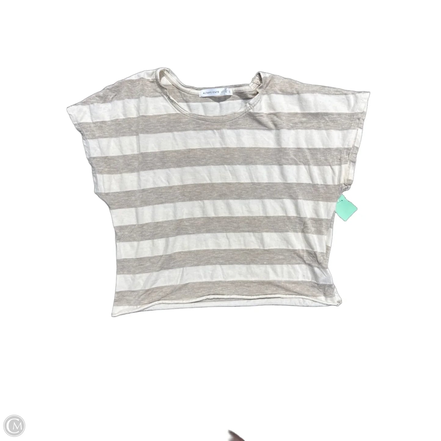 Top Short Sleeve By Altard State In Striped Pattern, Size: S