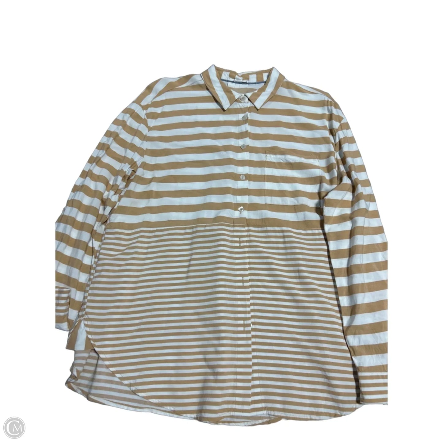 Top Long Sleeve By Jane And Delancey In Striped Pattern, Size: Xl