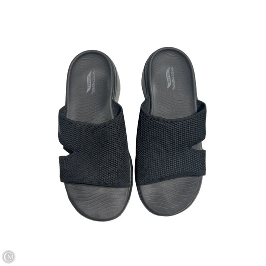 Sandals Flats By Skechers In Black, Size: 8