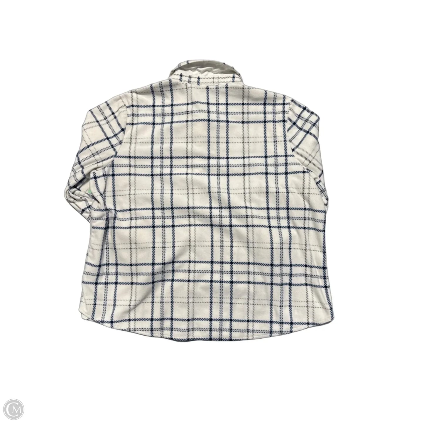 Top Long Sleeve By Lee In Blue & White, Size: 1x