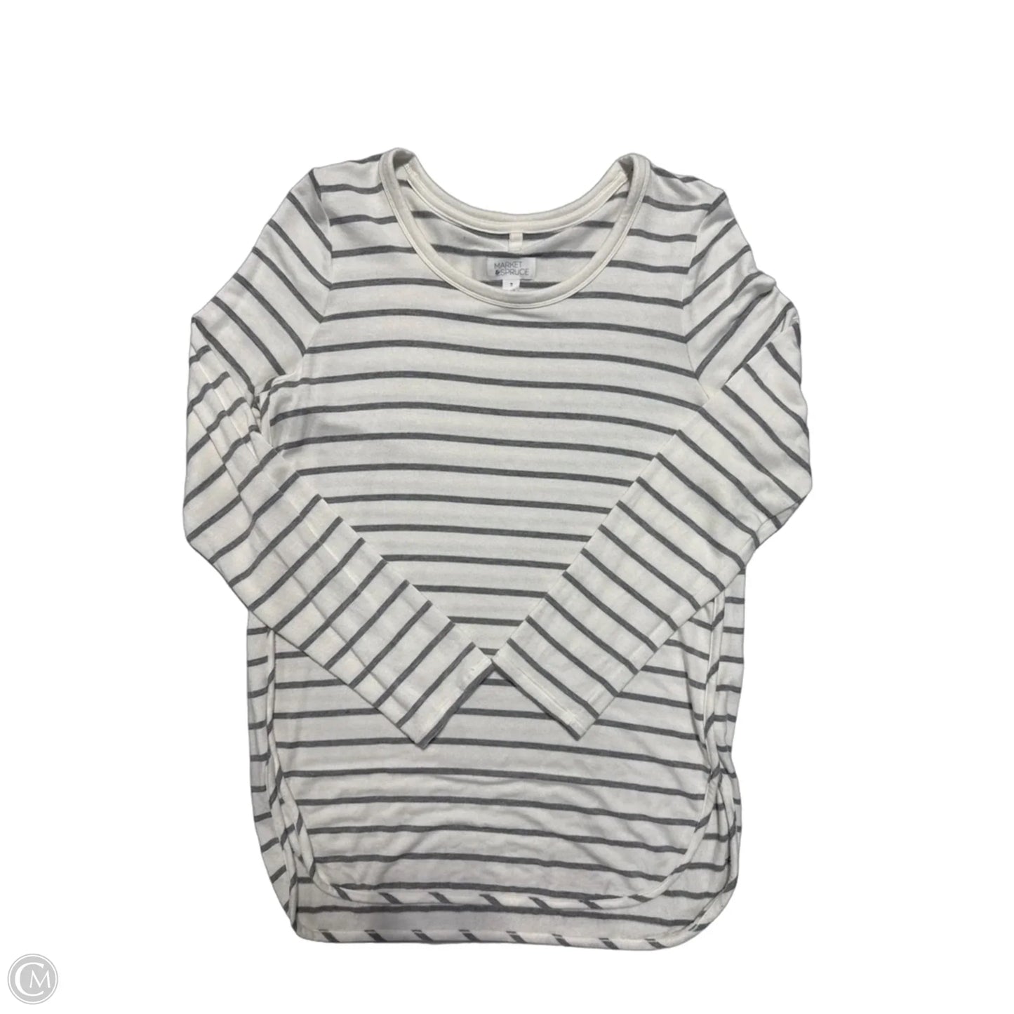 Top Long Sleeve By Market & Spruce In Striped Pattern, Size: M