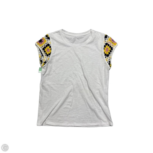 Top Short Sleeve By Charlie B In White, Size: M