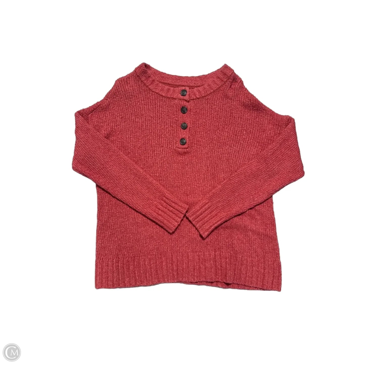 Top Long Sleeve By American Eagle In Red, Size: M