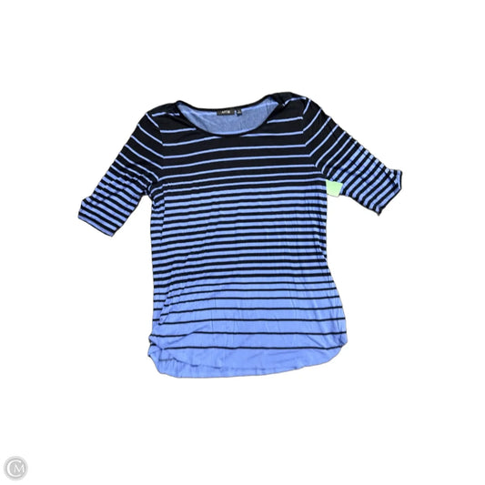 Top Short Sleeve By Apt 9 In Striped Pattern, Size: L
