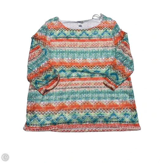 Top 3/4 Sleeve By Cmc In Multi-colored, Size: Xl