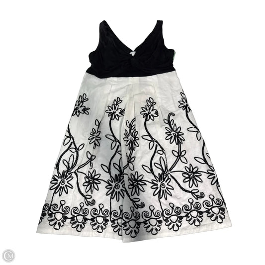 Dress Casual Midi By Dressbarn In Black & White, Size: L