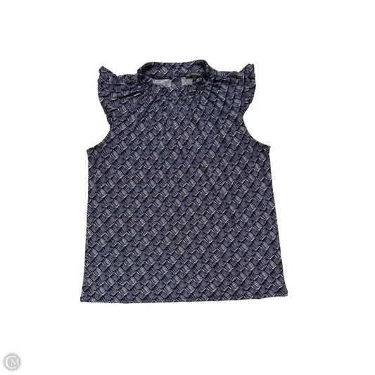 Top Short Sleeve By Adrianna Papell In Navy, Size: M