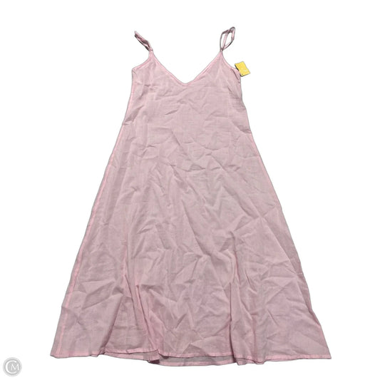 Dress Casual Midi By Cmc In Pink, Size: L