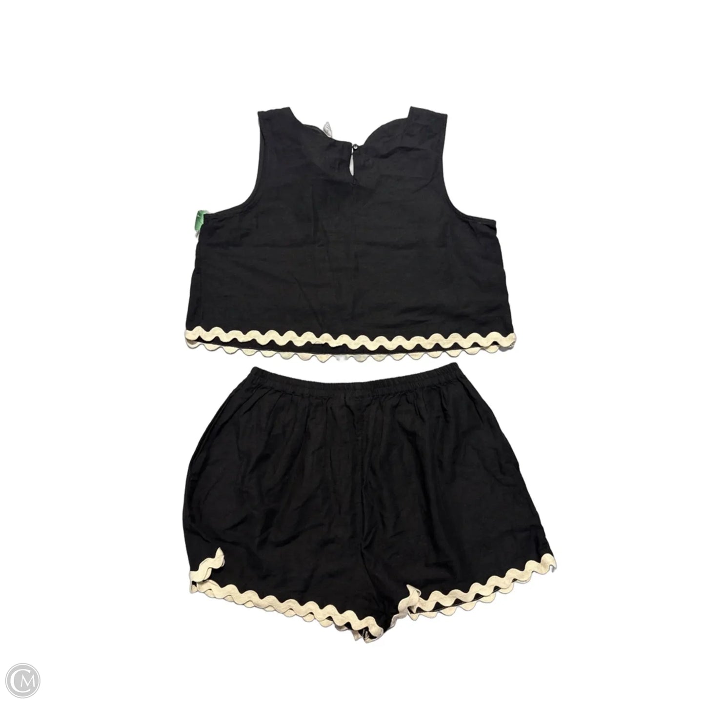 Top 2pc Sleeveless By Cmc In Black, Size: L