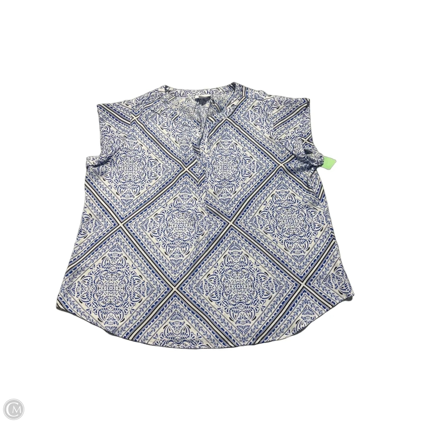 Top Short Sleeve By Liz Claiborne In Floral Print, Size: Xl