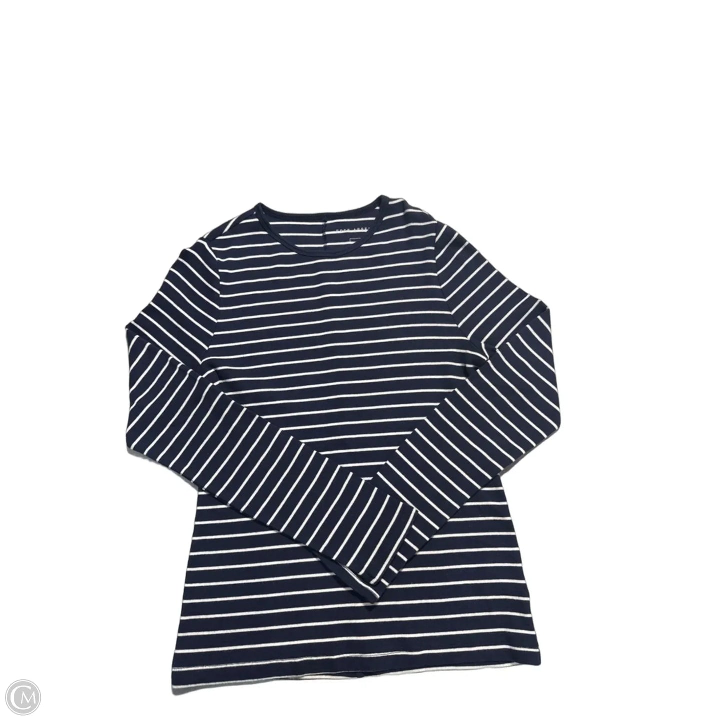 Top Long Sleeve By Free Assembly In Navy, Size: L