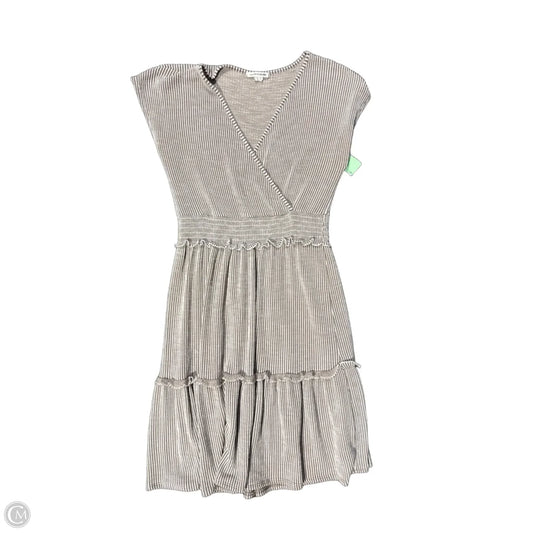 Dress Casual Midi By Caution To The Wind In Tan & White, Size: M