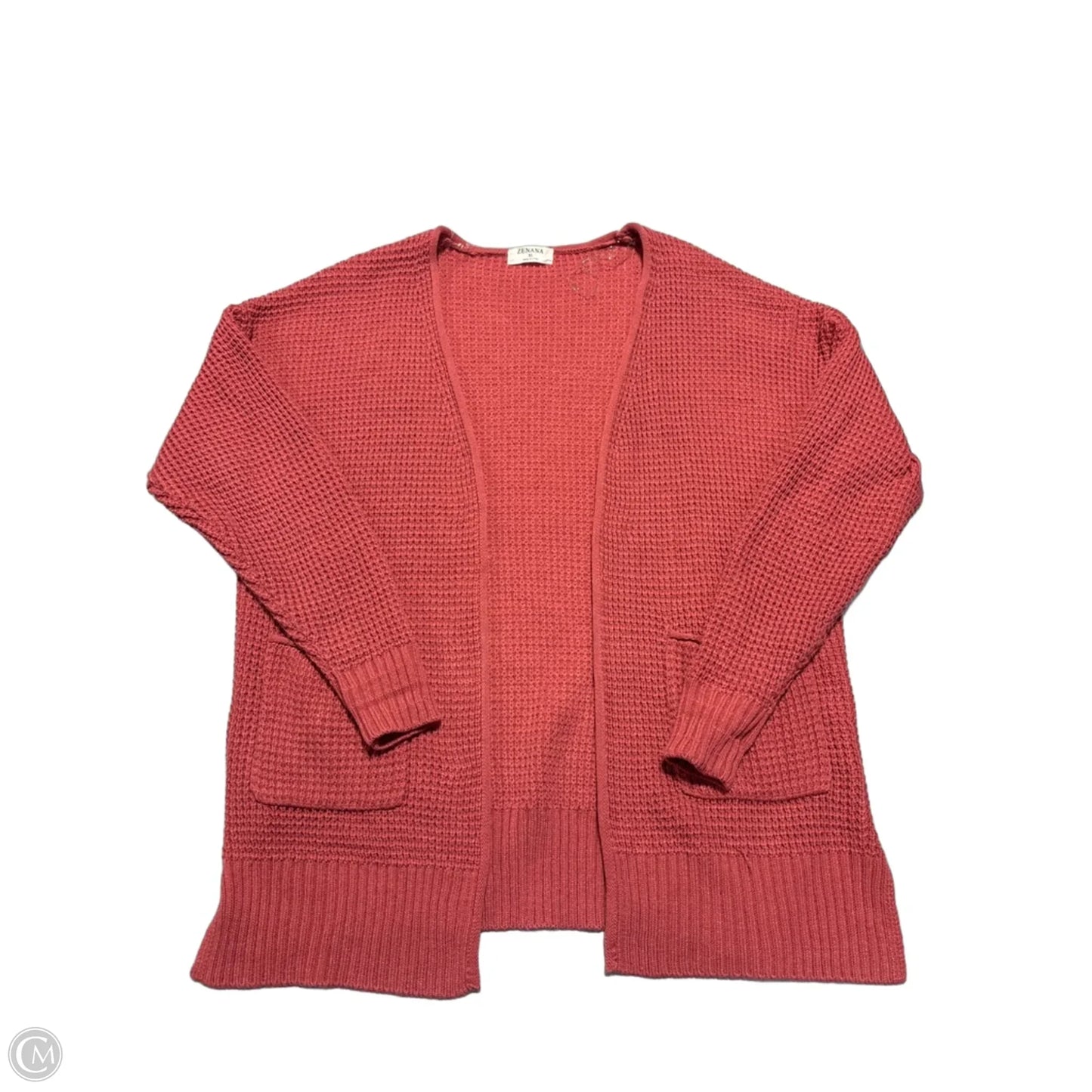 Sweater Cardigan By Zenana In Red, Size: Xl