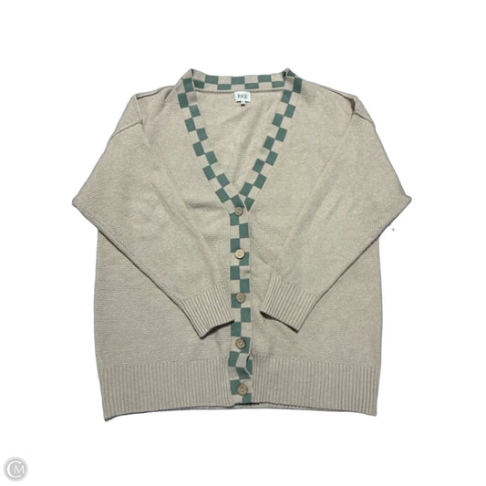 Cardigan By Bke In Cream & Green, Size: L