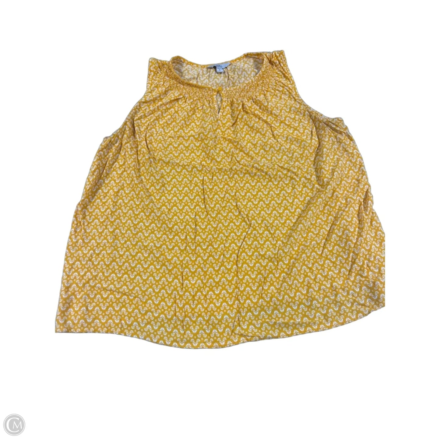 Tank Top By Croft And Barrow In Yellow, Size: 1x