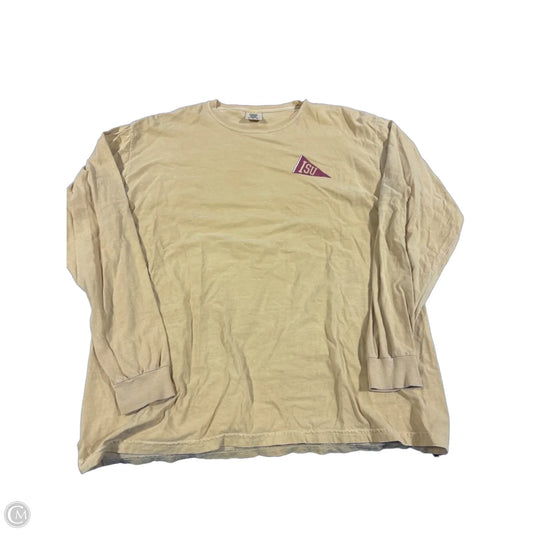 Top Long Sleeve By Comfort Colors In Yellow, Size: Xl