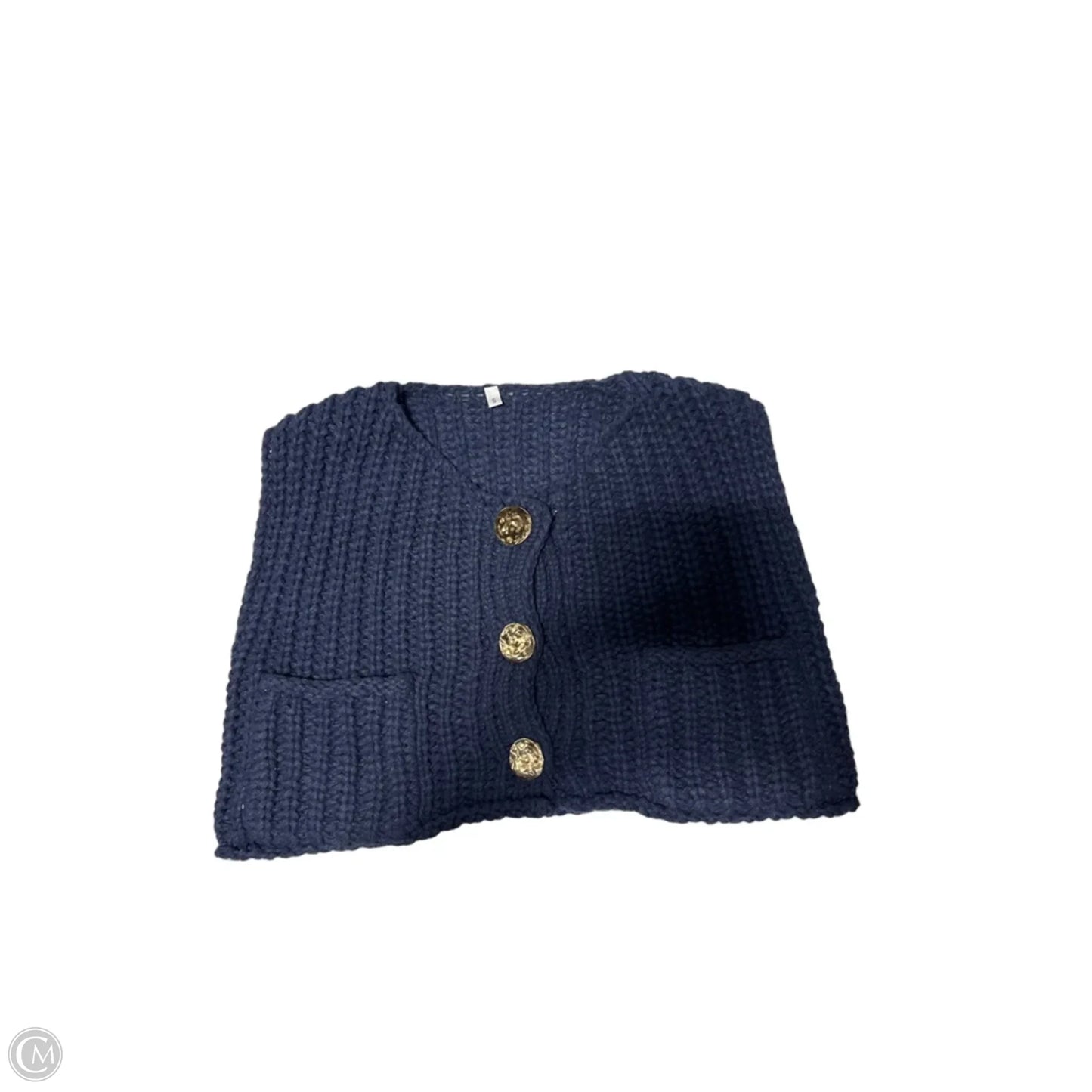 Vest Sweater By Cmc In Blue, Size: S