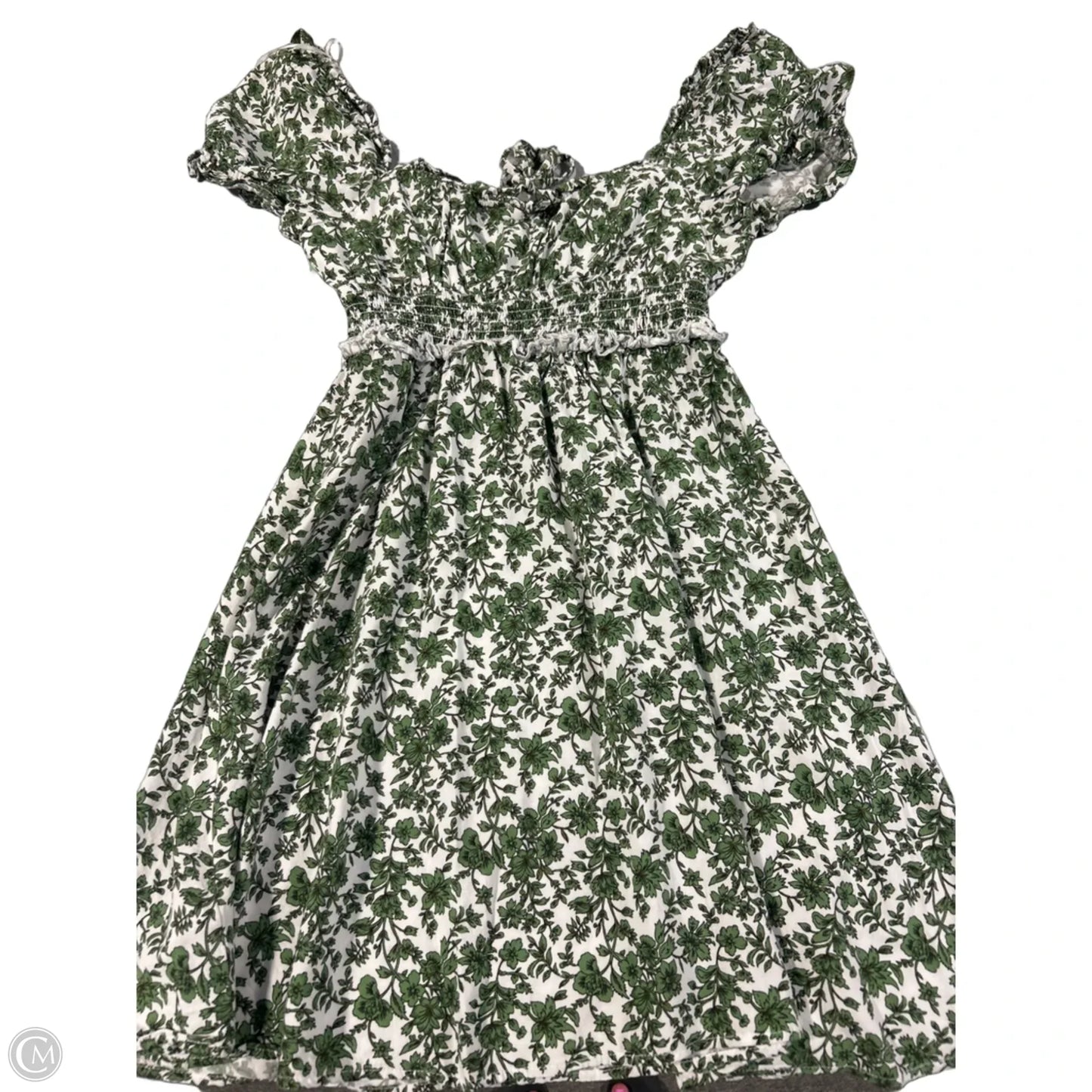 Dress Casual Short By Blue Rain In Green & White, Size: Xs
