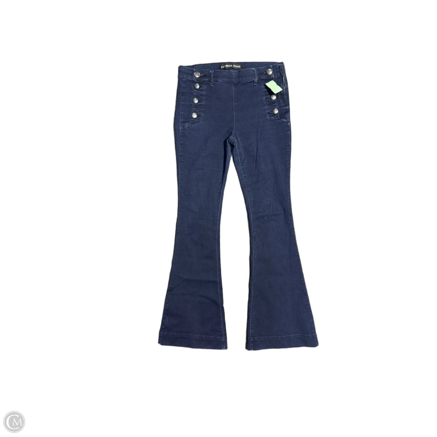 Jeans Flared By Express In Blue Denim, Size: 8