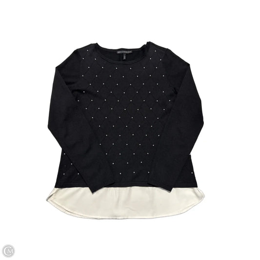 Top Long Sleeve By White House Black Market In Black, Size: L