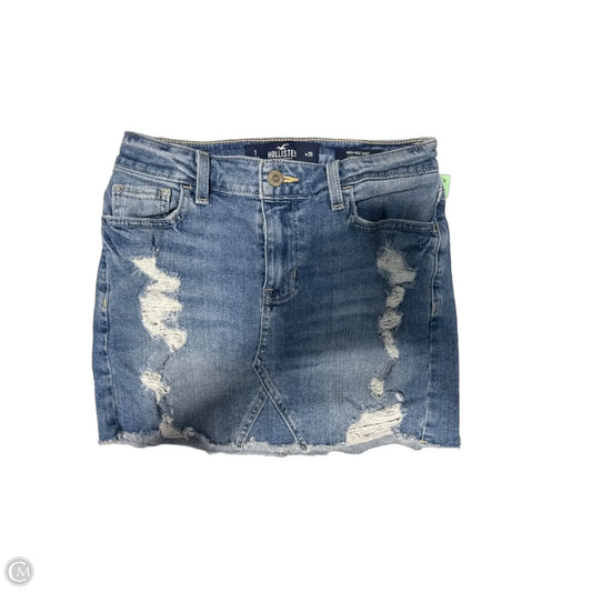 Skirt Mini & Short By Hollister In Blue Denim, Size: 0