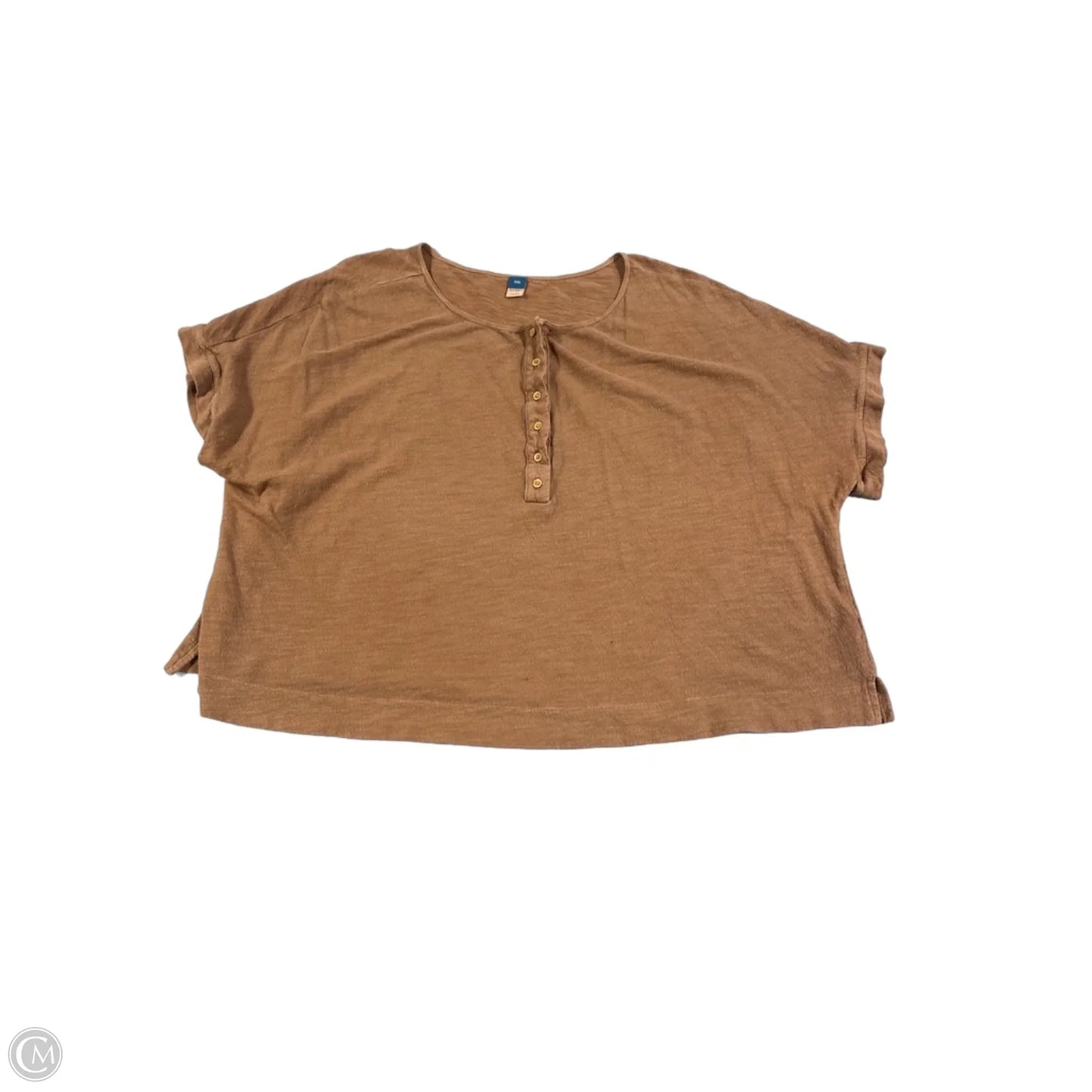 Top Short Sleeve By Old Navy In Brown, Size: Xxl