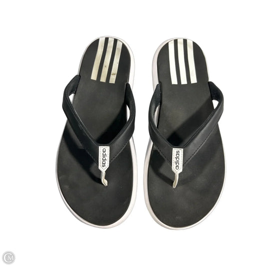 Shoes Flats By Adidas In Black, Size: 8