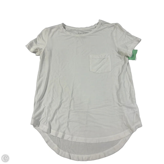 Top Short Sleeve By American Eagle In White, Size: Xs