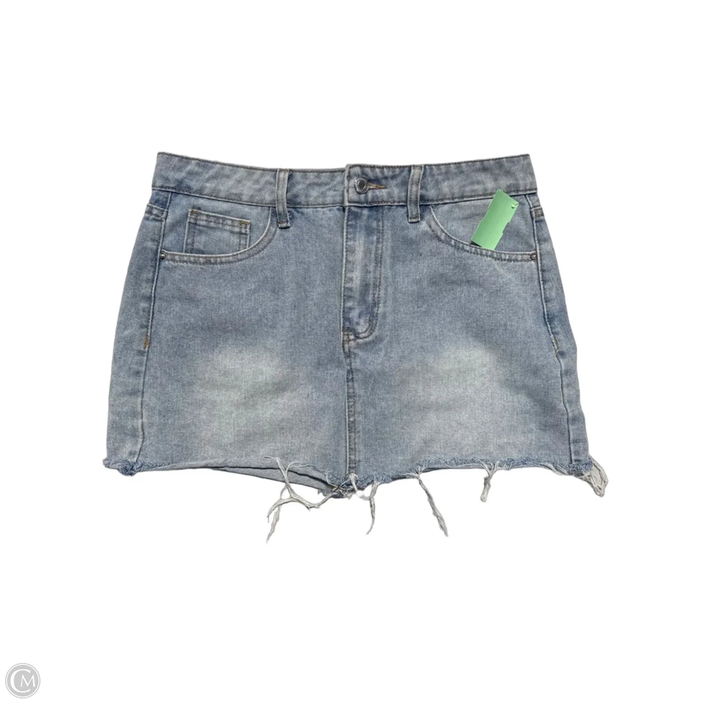 Skirt Mini & Short By Cmc In Blue Denim, Size: 16