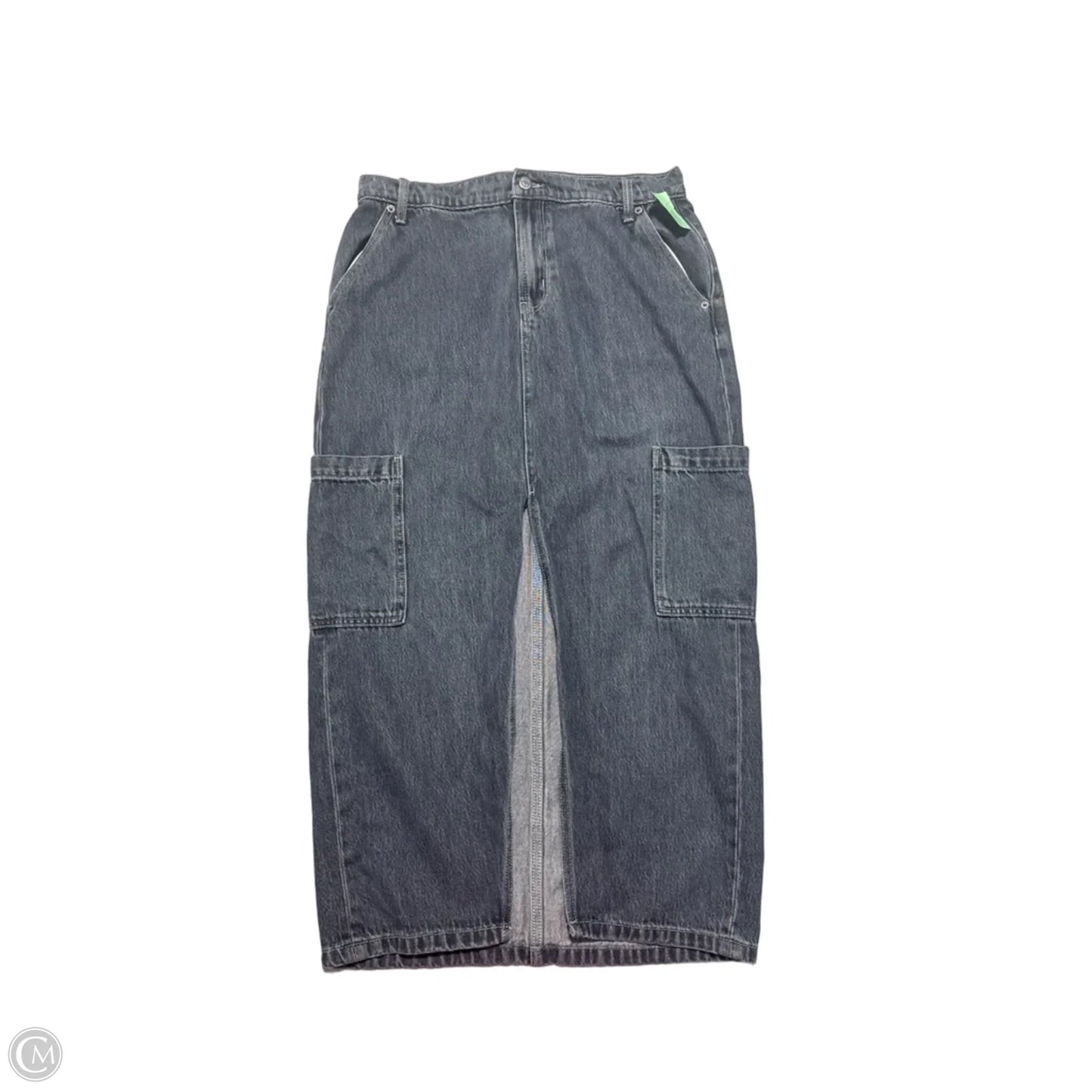 Skirt Maxi By Old Navy In Grey Denim, Size: 8