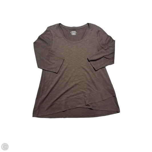 Top Long Sleeve By Chicos In Brown, Size: L