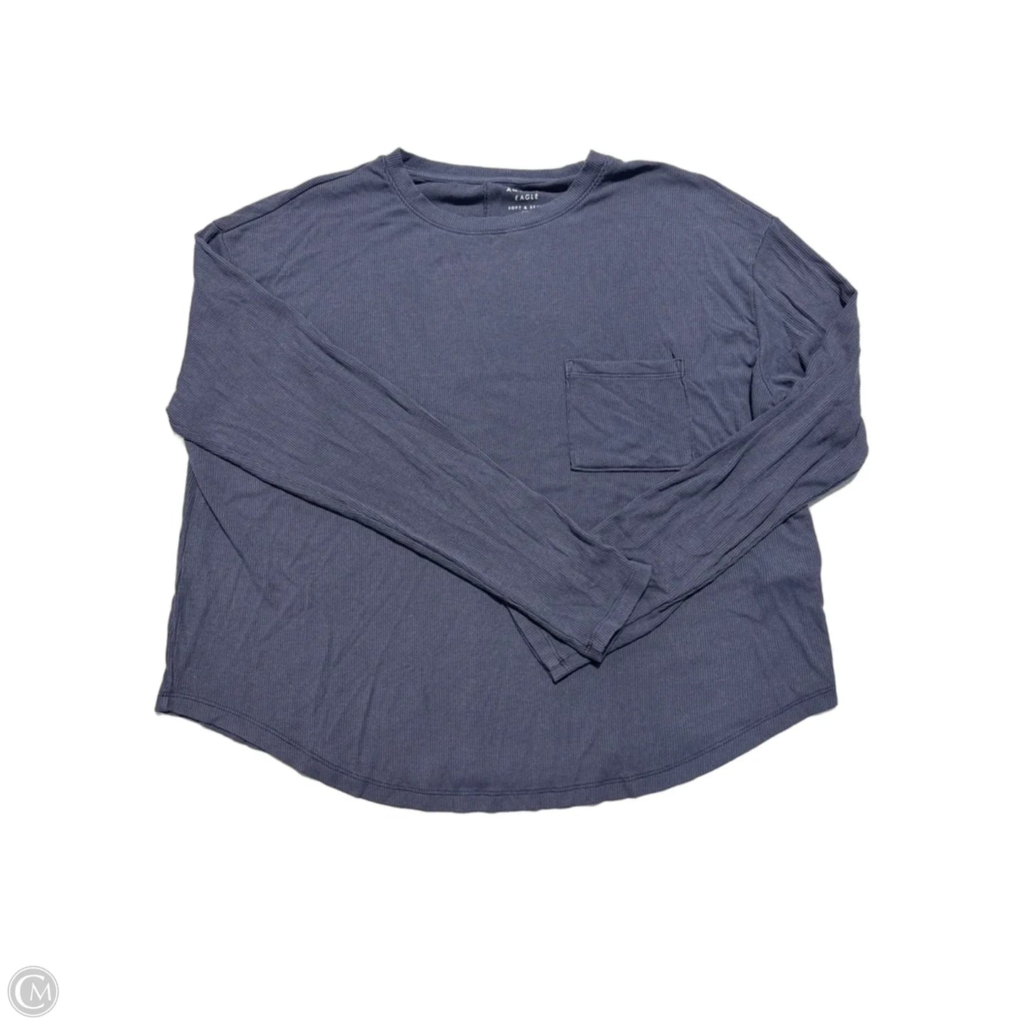 Top Long Sleeve By American Eagle In Blue, Size: M