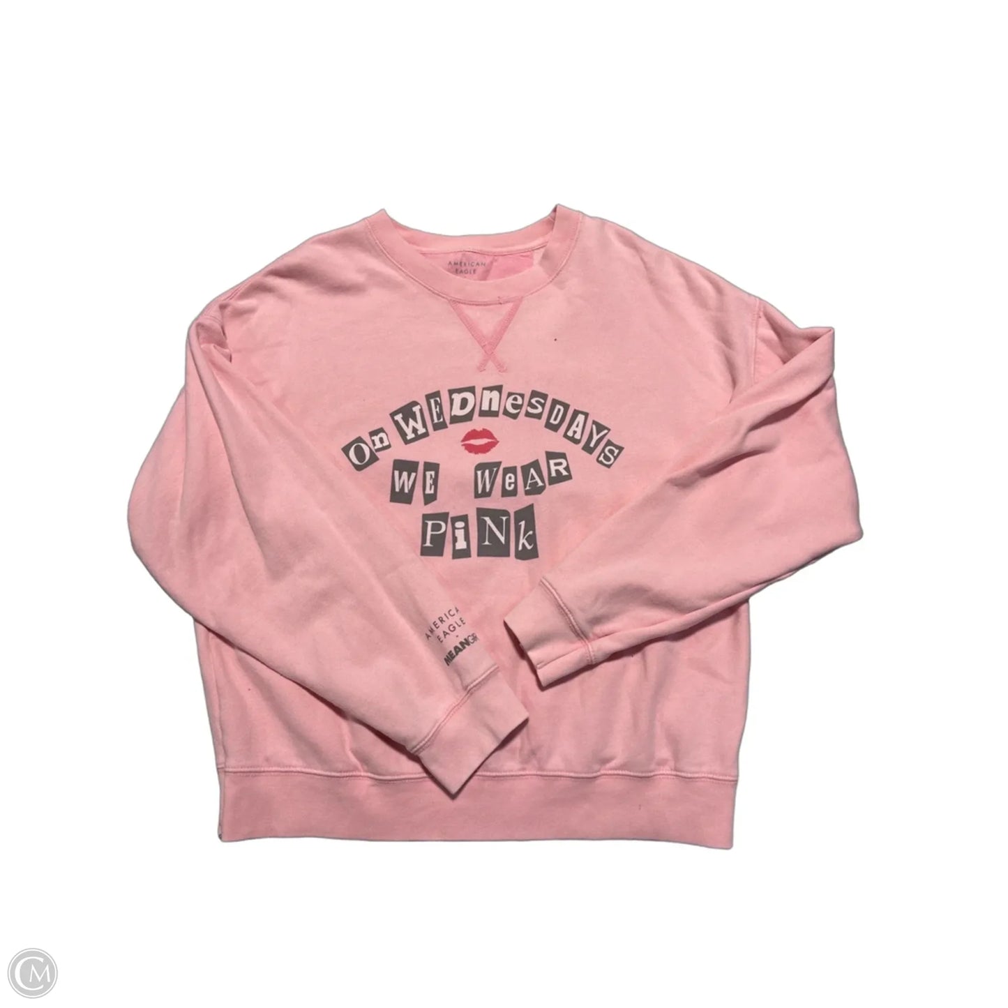 Top Long Sleeve By American Eagle In Pink, Size: M