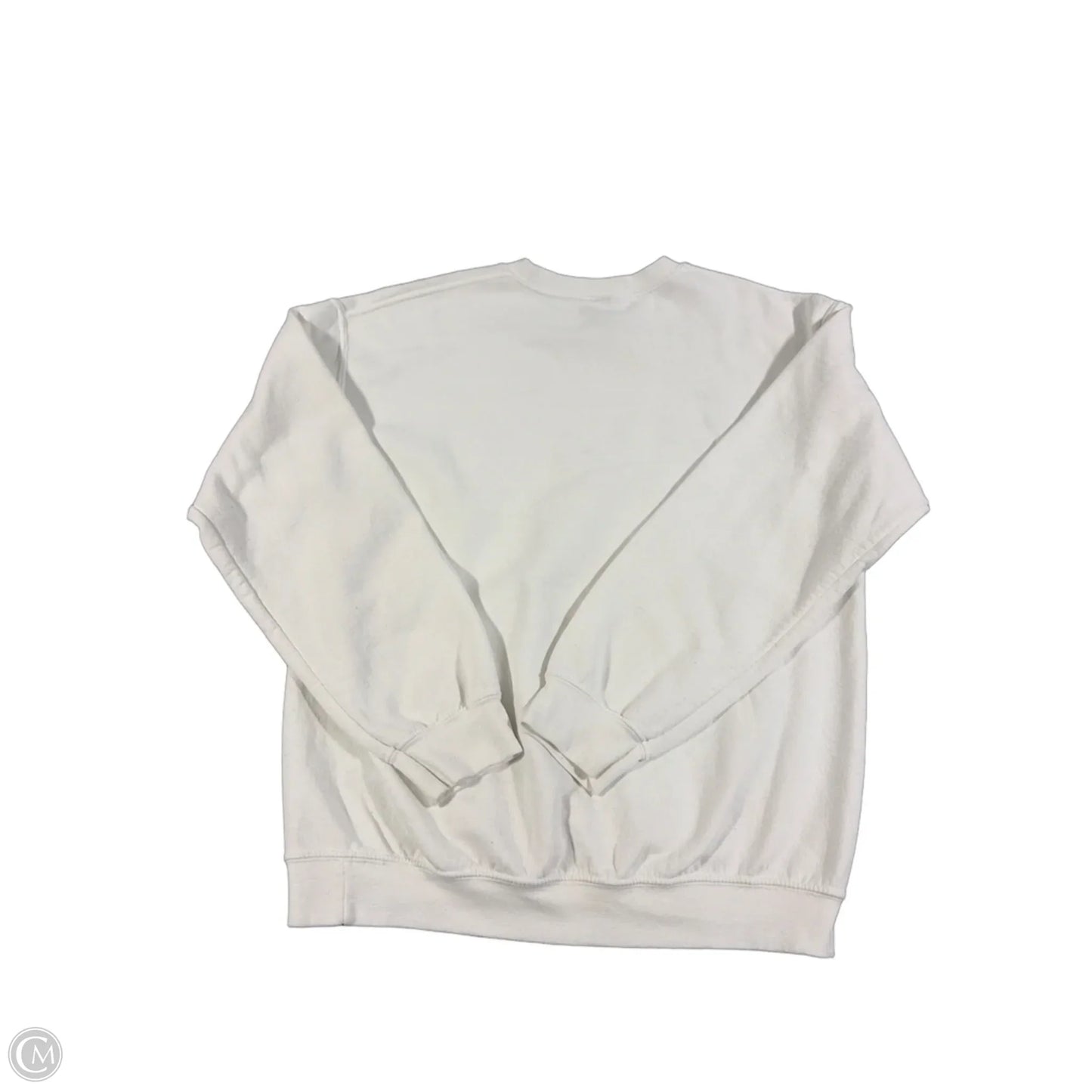 Sweatshirt Crewneck By Gildan In White, Size: M