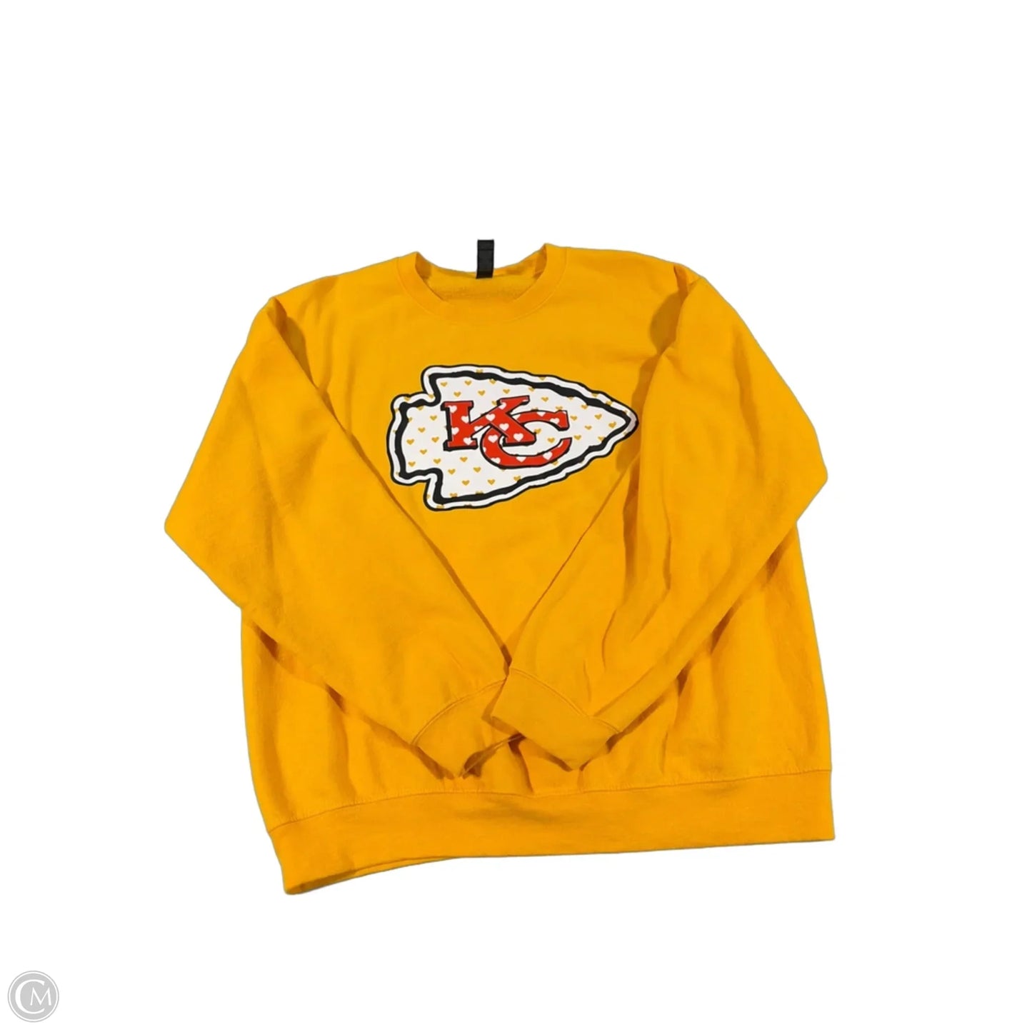Sweatshirt Crewneck By Gildan In Yellow, Size: L