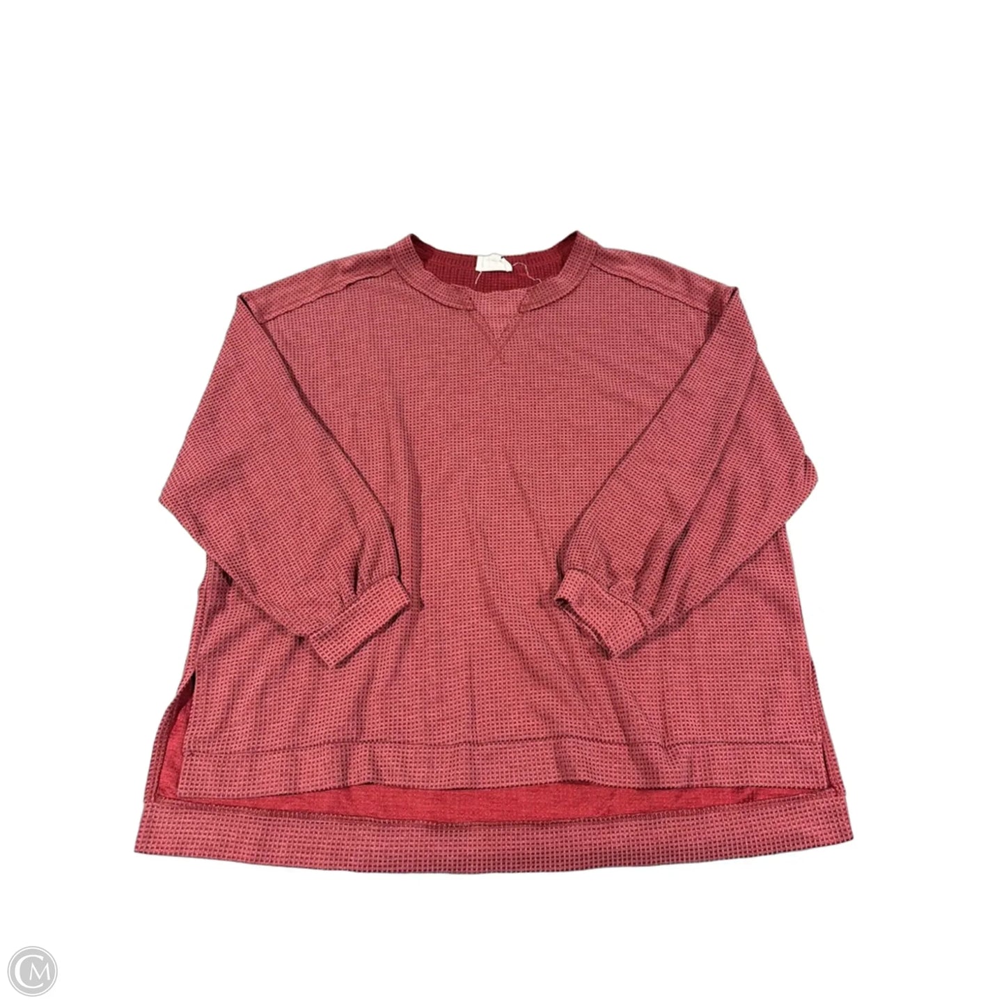 Top Long Sleeve By Andree By Unit In Red, Size: M