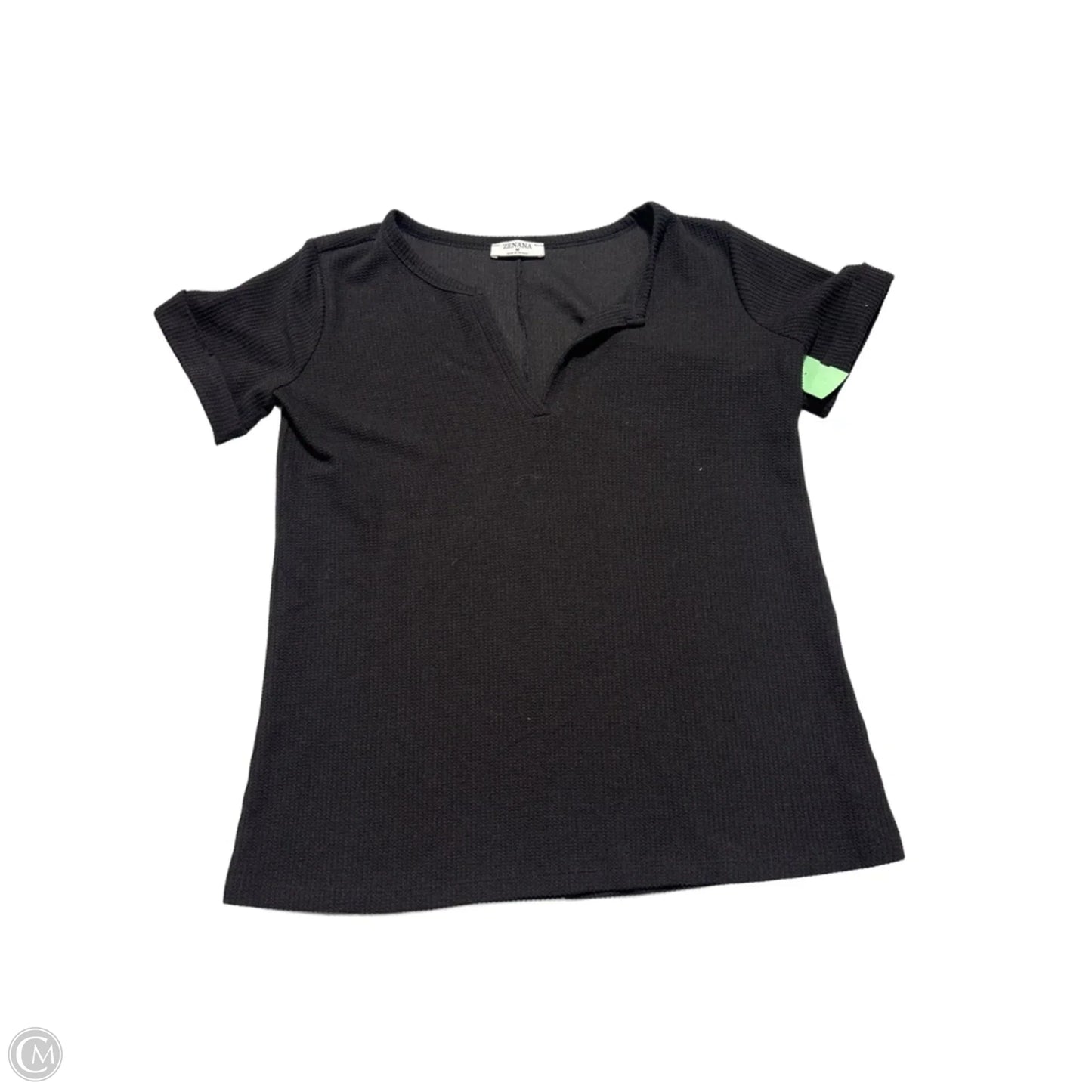 Top Short Sleeve By Zenana In Black, Size: M