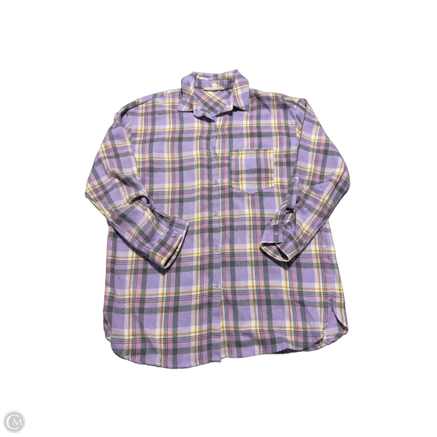 Top Long Sleeve By Vine & Love In Purple, Size: S